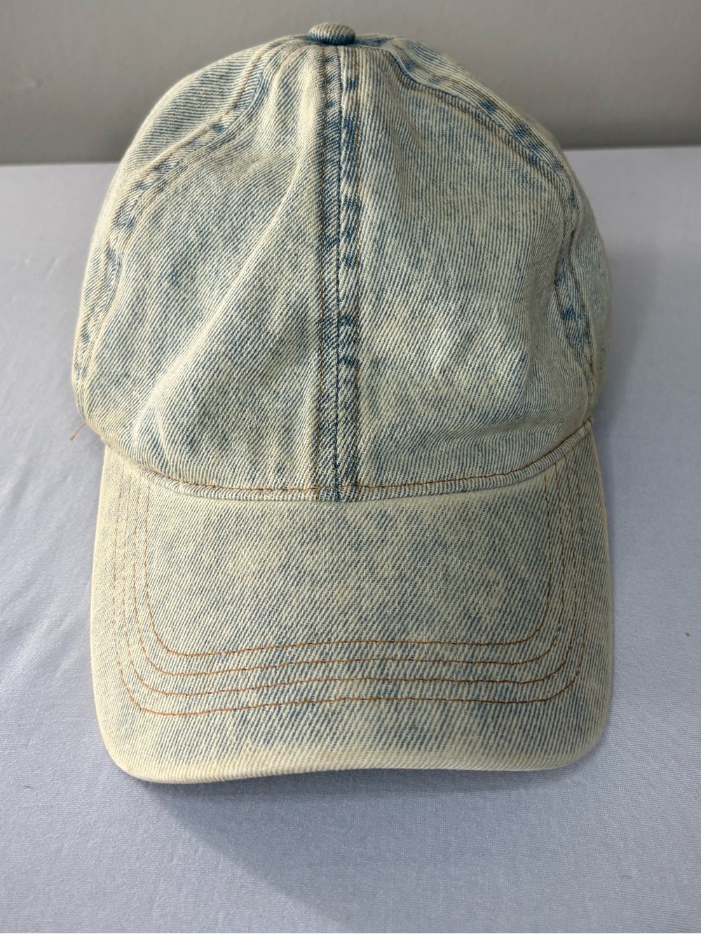 Washed Light Blue Denim Baseball Cap